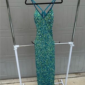 Sean Collection blue and green Sequin Dress